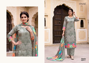 Glossy Samaira Pure Viscose Muslin Digital Printed Dress Material