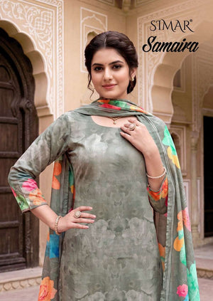 Glossy Samaira Pure Viscose Muslin Digital Printed Dress Material