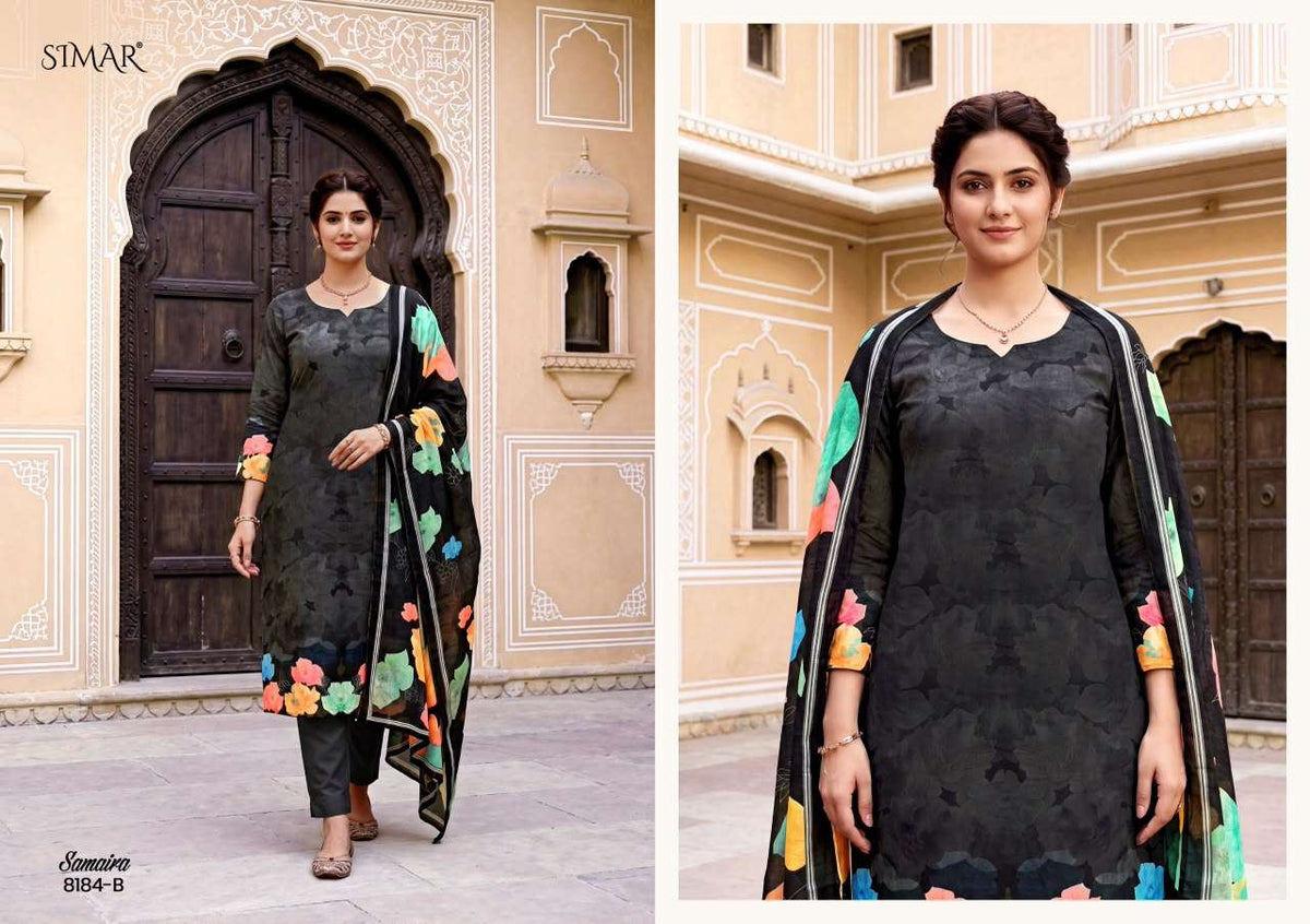 Glossy Samaira Pure Viscose Muslin Digital Printed Dress Material