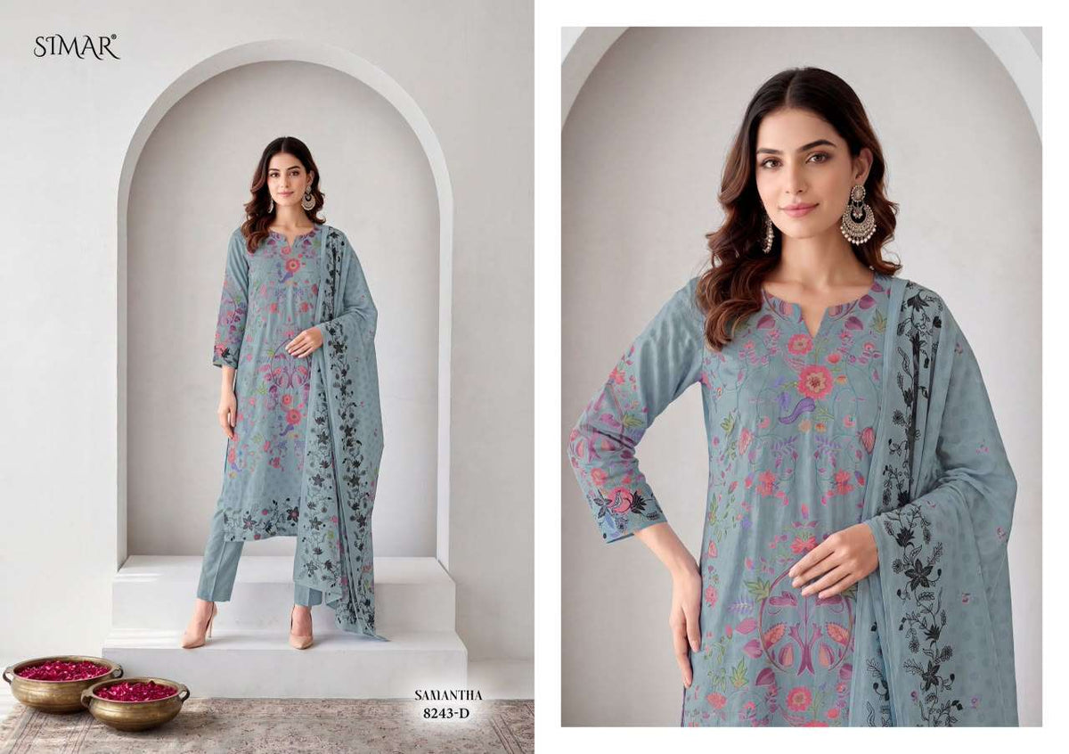 Glossy Samantha Pure Viscose Corduroy Winter Suit Catalog