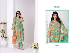 Glossy Sanaaz Pure Viscose Muslin Embroidered Dress Material - Amrah Wholesale