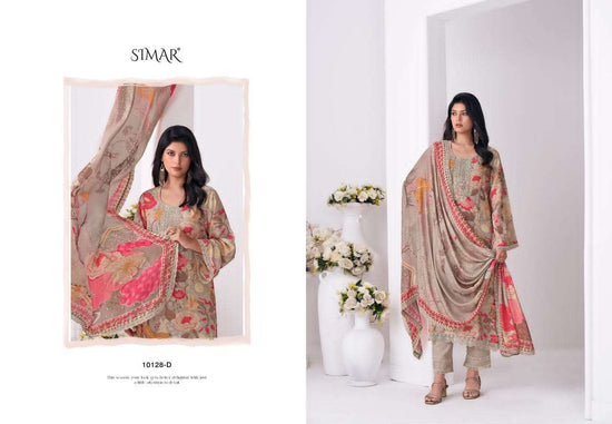 Glossy Sanaaz Pure Viscose Muslin Embroidered Dress Material - Amrah Wholesale