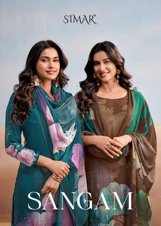 Glossy Sangam Pure Viscose Muslin Dress Material