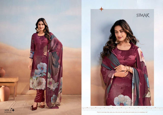 Glossy Sangam Pure Viscose Muslin Dress Material