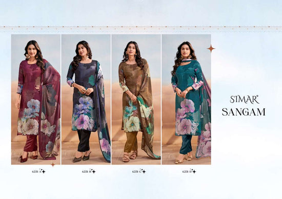 Glossy Sangam Pure Viscose Muslin Dress Material