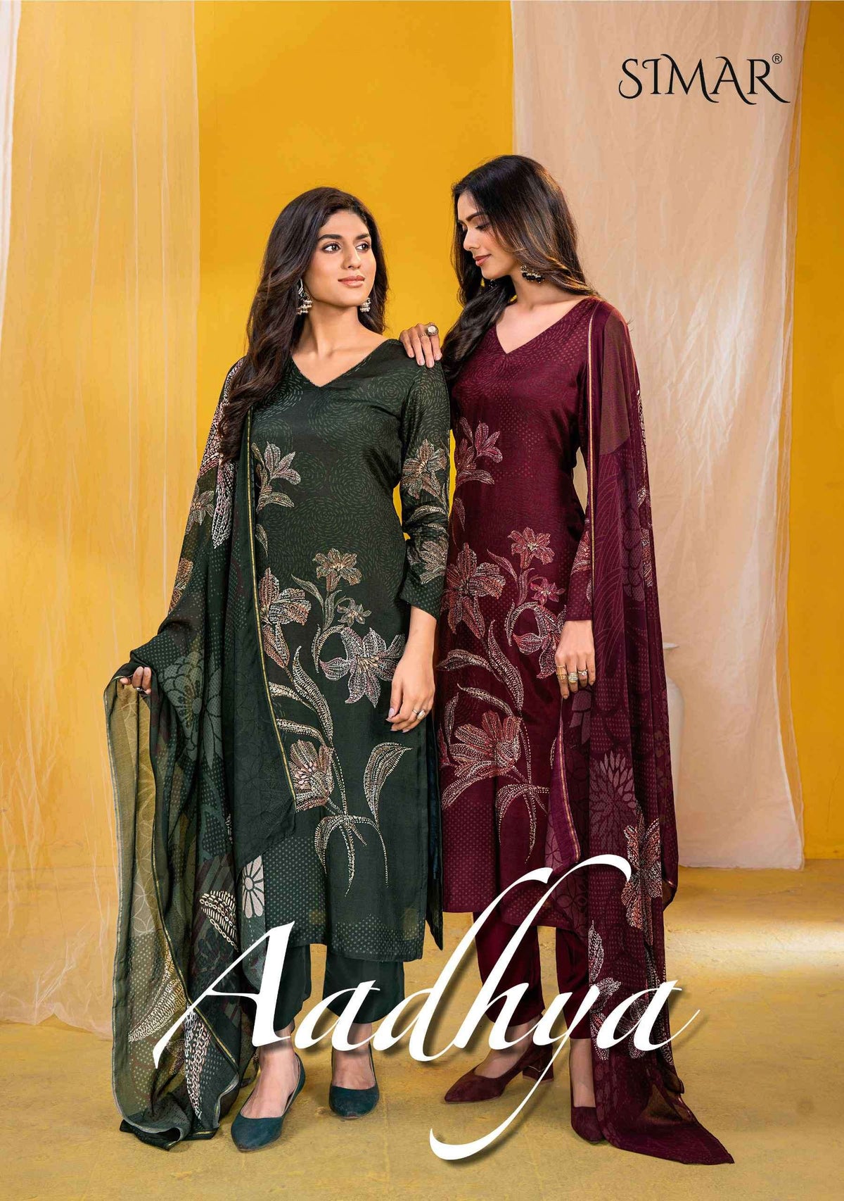 Glossy Simar Aadhya Dress Material Wholesale Catalogue - Amrah Wholesale