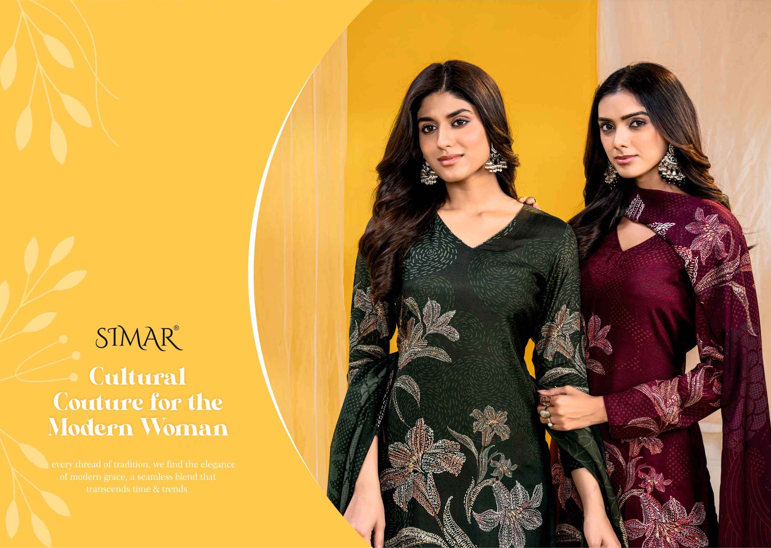 Glossy Simar Aadhya Dress Material Wholesale Catalogue - Amrah Wholesale