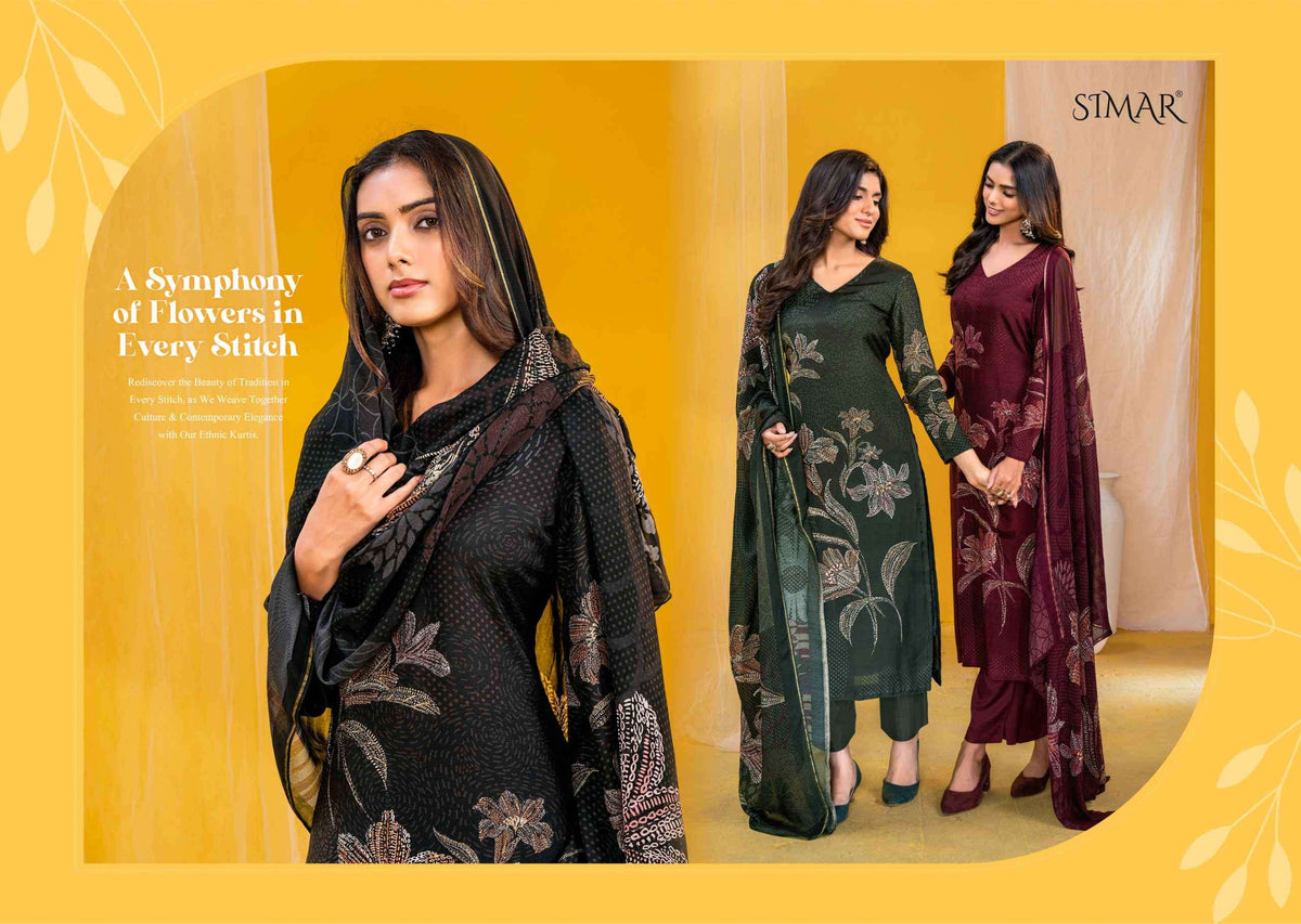 Glossy Simar Aadhya Dress Material Wholesale Catalogue - Amrah Wholesale