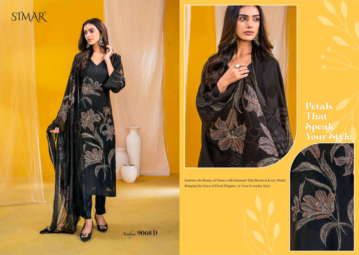 Glossy Simar Aadhya Dress Material Wholesale Catalogue - Amrah Wholesale