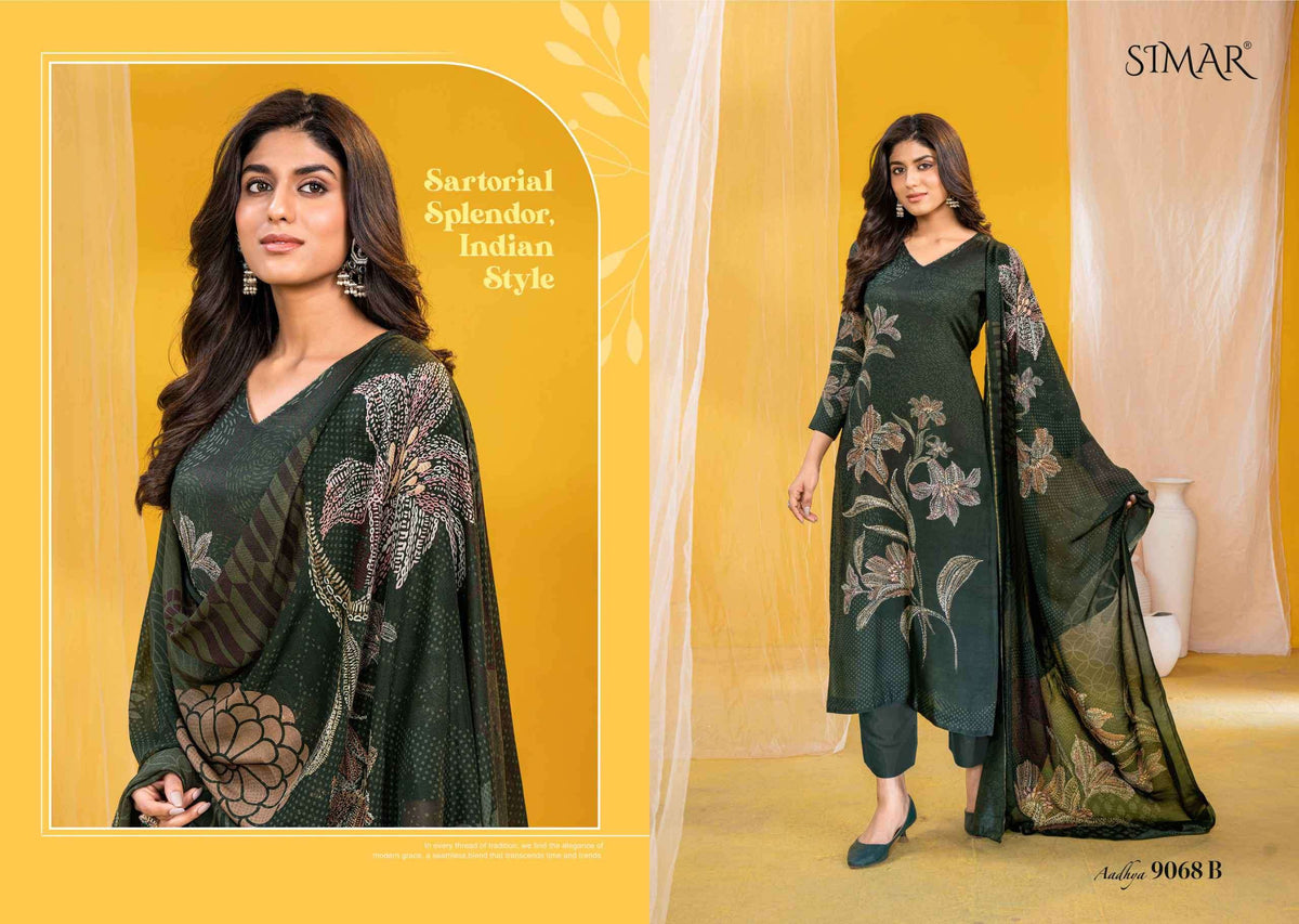 Glossy Simar Aadhya Dress Material Wholesale Catalogue - Amrah Wholesale