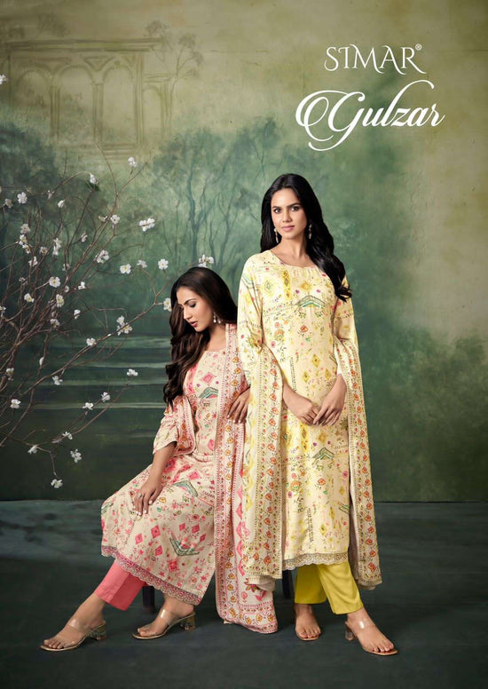 Glossy Simar Gulzar Pure Viscose Pashmina Unstitched Dress Material