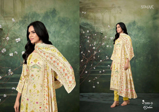 Glossy Simar Gulzar Pure Viscose Pashmina Unstitched Dress Material