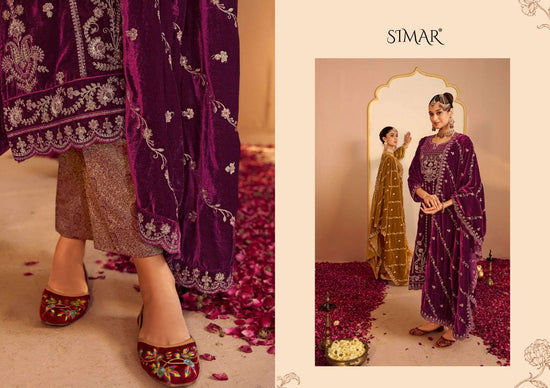 Glossy Simar Jashn E Bahaara Premium Velvet Dress Material