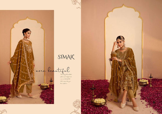 Glossy Simar Jashn E Bahaara Premium Velvet Dress Material