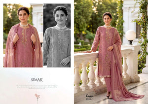 Glossy Simar Kaveri Pure Viscose Muslin Dress Material - Amrah Wholesale