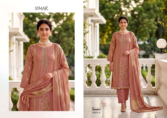 Glossy Simar Kaveri Pure Viscose Muslin Dress Material - Amrah Wholesale