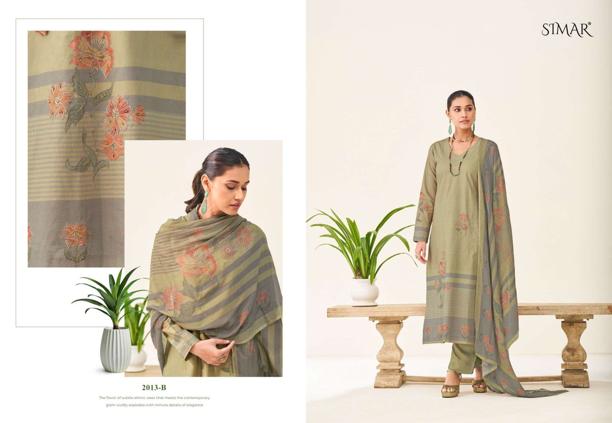 Glossy Simar Madhavi Dress Material Wholesale Catalogue - Amrah Wholesale