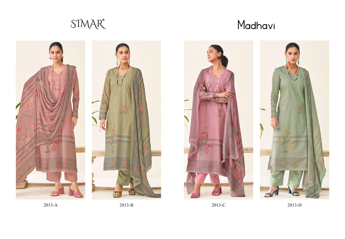 Glossy Simar Madhavi Dress Material Wholesale Catalogue - Amrah Wholesale