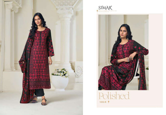 Glossy Simar Mahika Viscose Pashmina Embroidered Dress Material