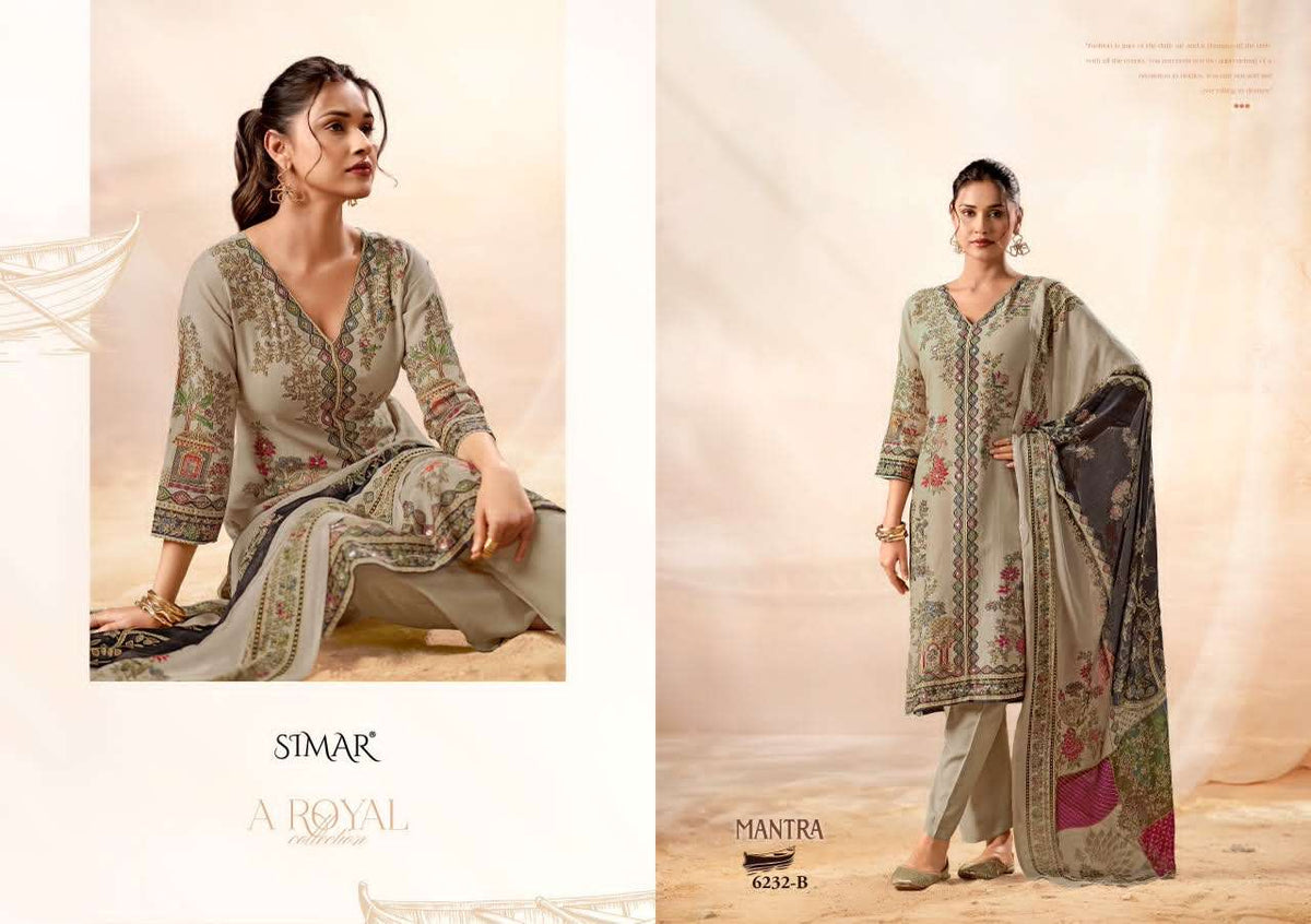 Glossy Simar Mantra Pure Lawn Cotton Dress Material Collection