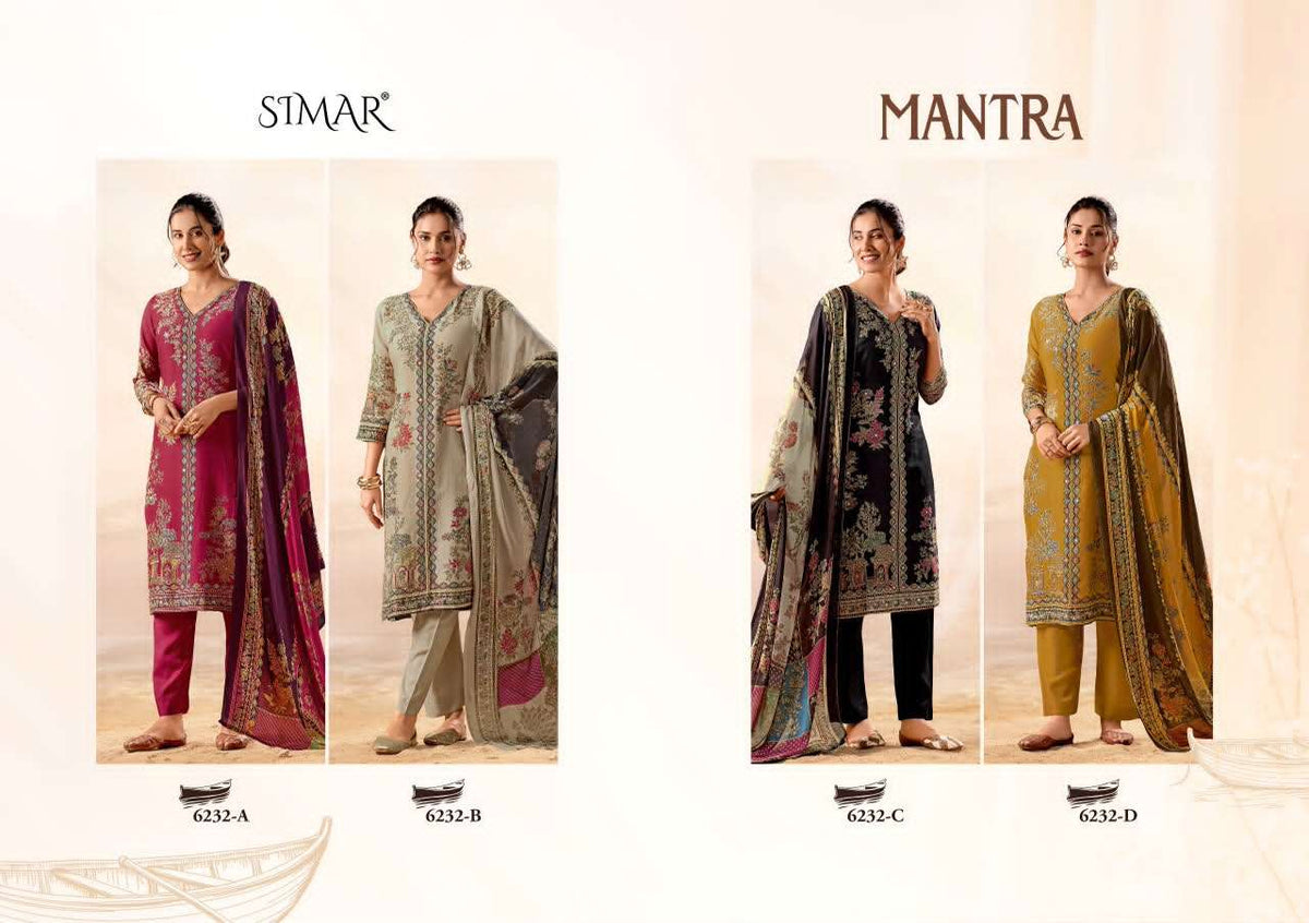 Glossy Simar Mantra Pure Lawn Cotton Dress Material Collection