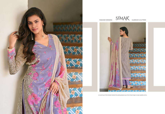 Glossy Simar Manvi 4776 Muslin Dress Material - Amrah Wholesale