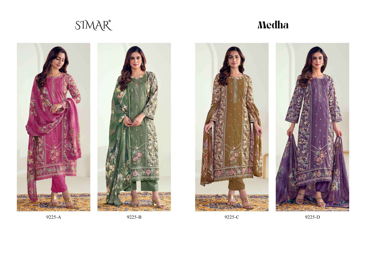 Glossy Simar Medha Dress Material Wholesale Catalogue - Amrah Wholesale