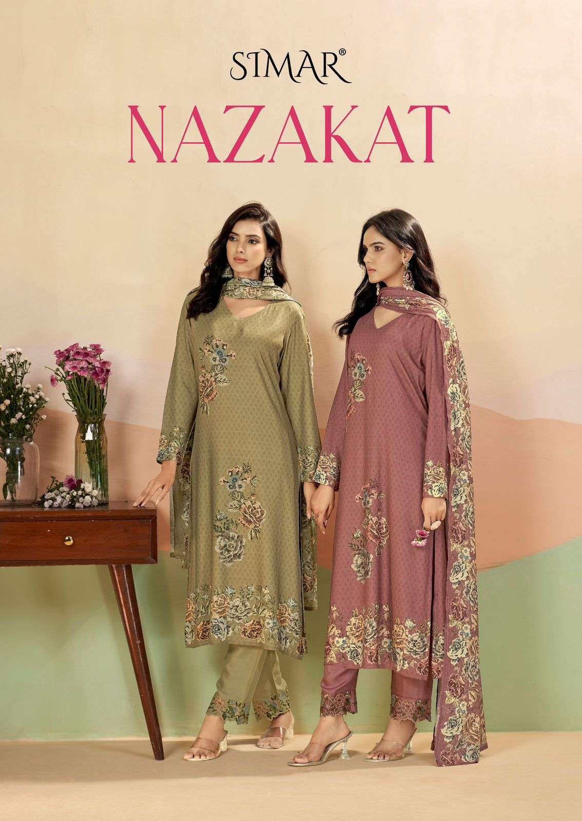 Glossy Simar Nazakat Dress Material Wholesale Catalogue - Amrah Wholesale