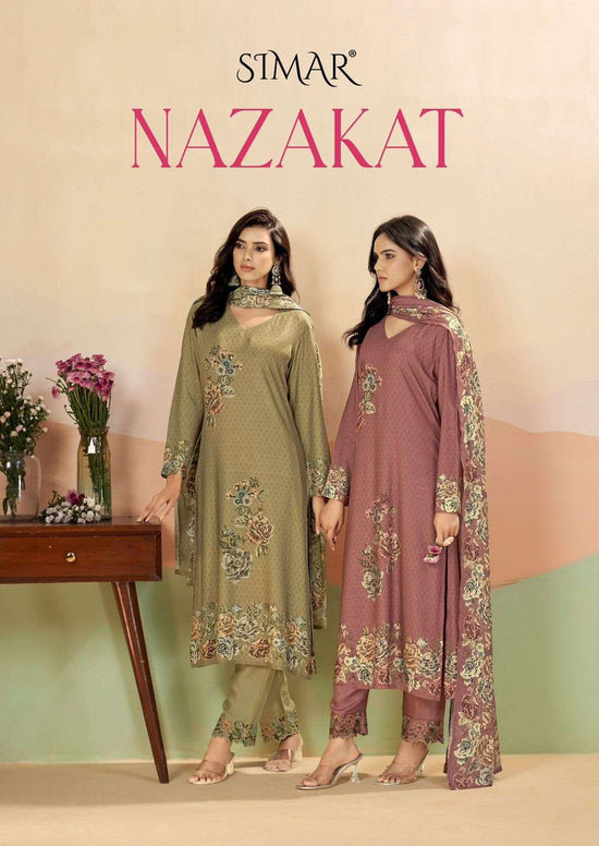 Glossy Simar Nazakat Dress Material Wholesale Catalogue - Amrah Wholesale