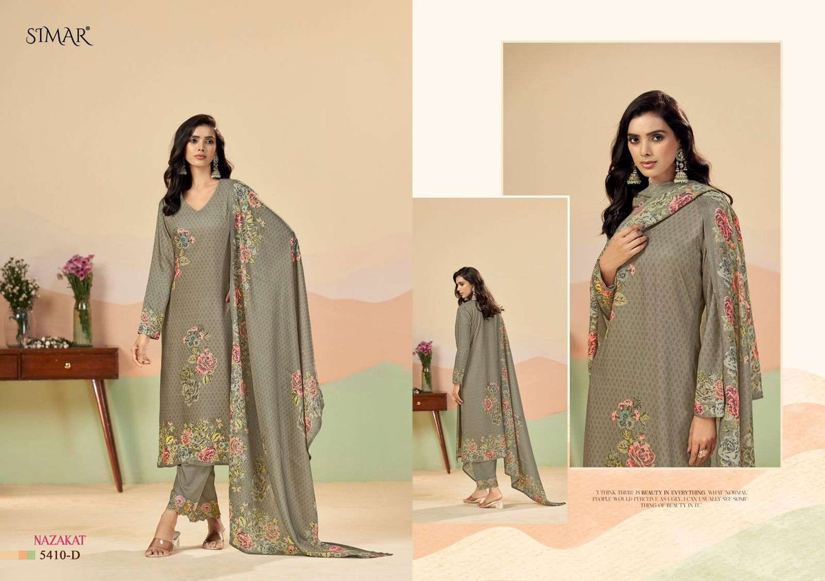 Glossy Simar Nazakat Dress Material Wholesale Catalogue - Amrah Wholesale