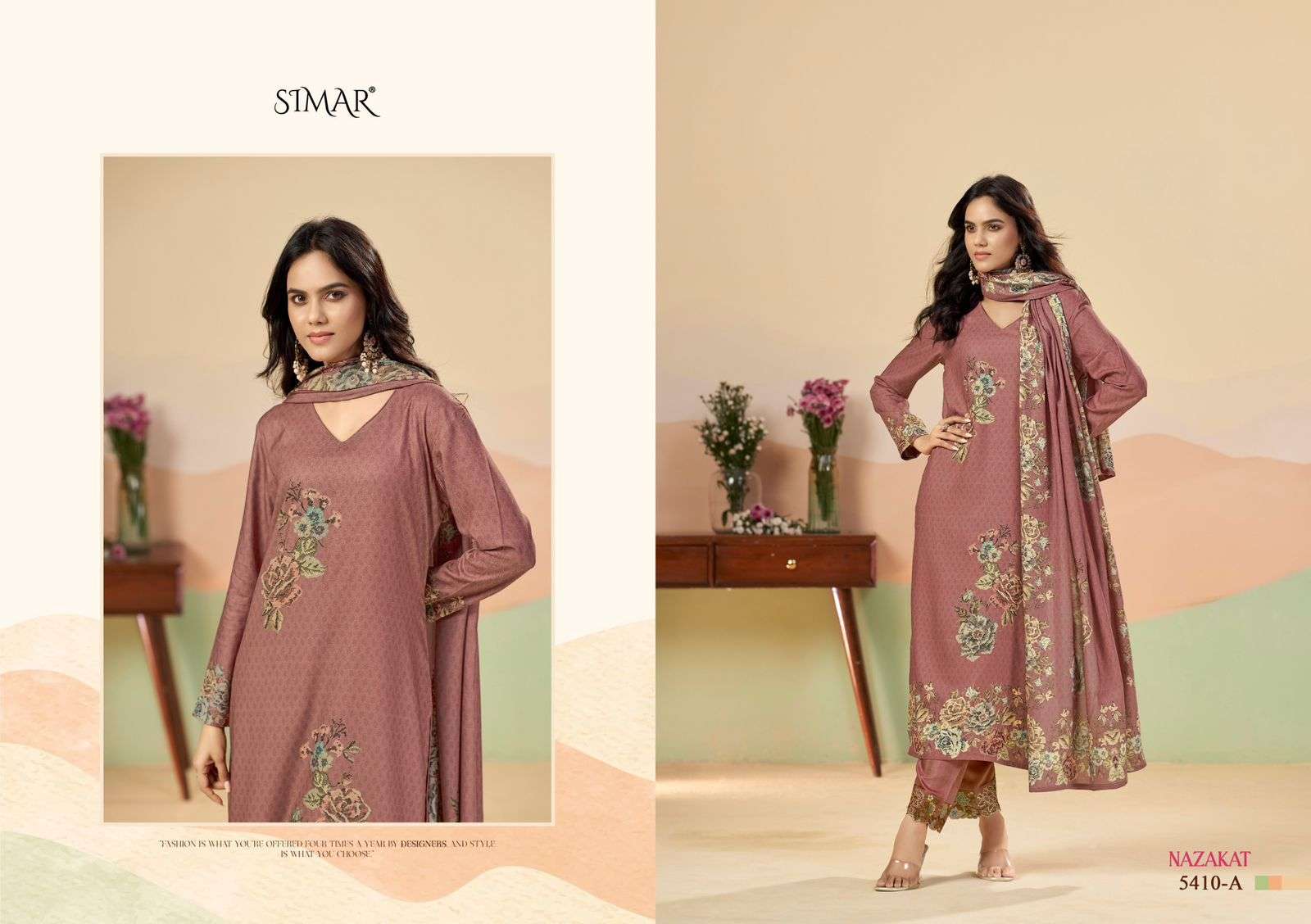 Glossy Simar Nazakat Dress Material Wholesale Catalogue - Amrah Wholesale