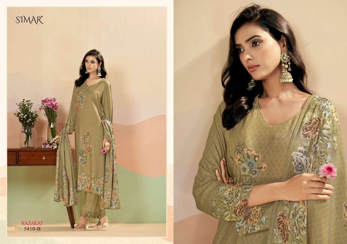 Glossy Simar Nazakat Dress Material Wholesale Catalogue - Amrah Wholesale
