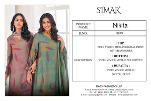Glossy Simar Nikita Pure Viscose Muslin Digital Printed Salwar Suit