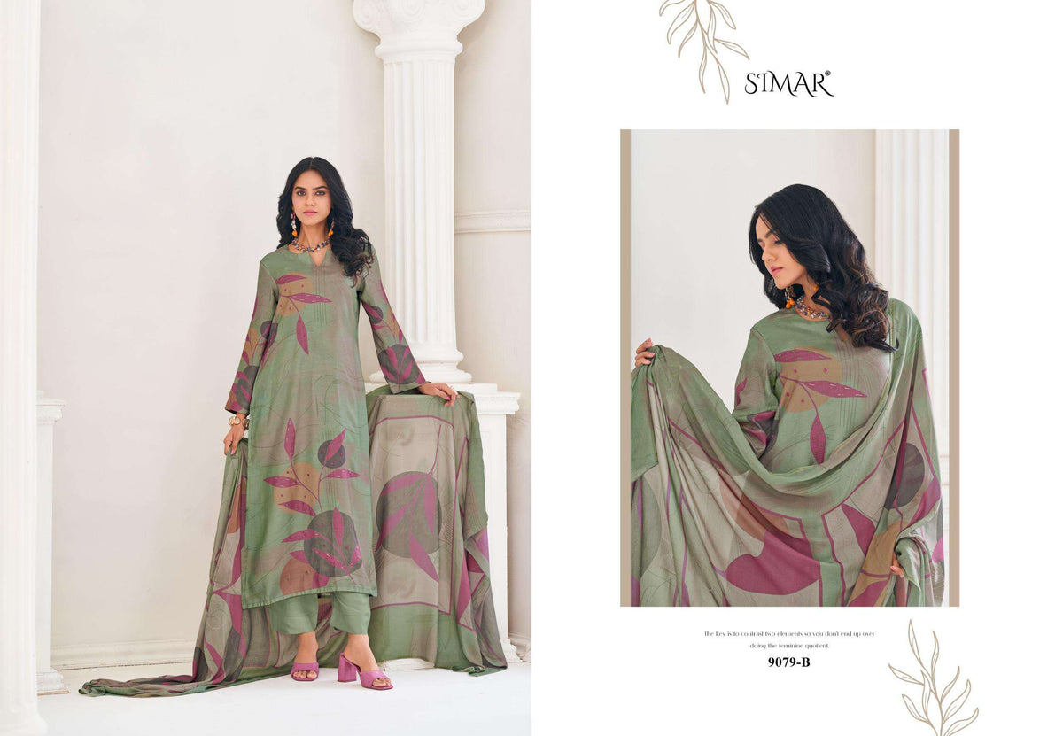 Glossy Simar Nikita Pure Viscose Muslin Digital Printed Salwar Suit
