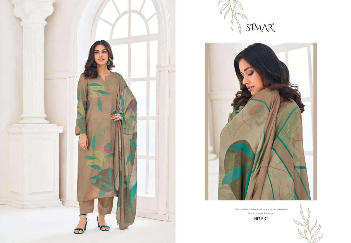 Glossy Simar Nikita Pure Viscose Muslin Digital Printed Salwar Suit
