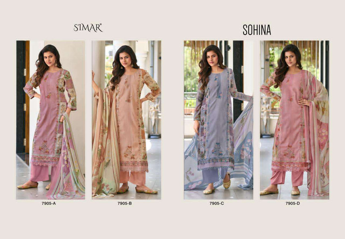 Glossy Sohina Pure Mal Digital Printed Dress Material