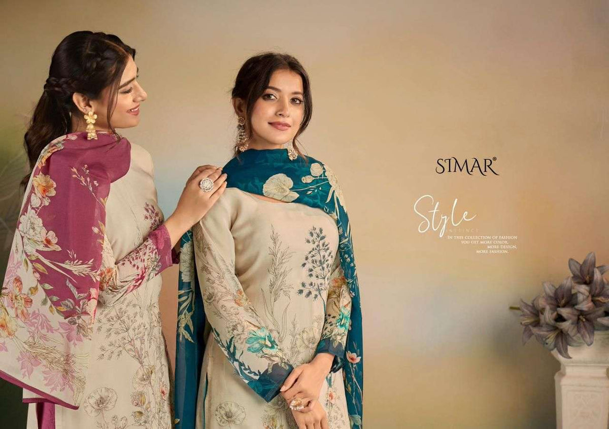 Glossy Swara Dress Material - Amrah Wholesale
