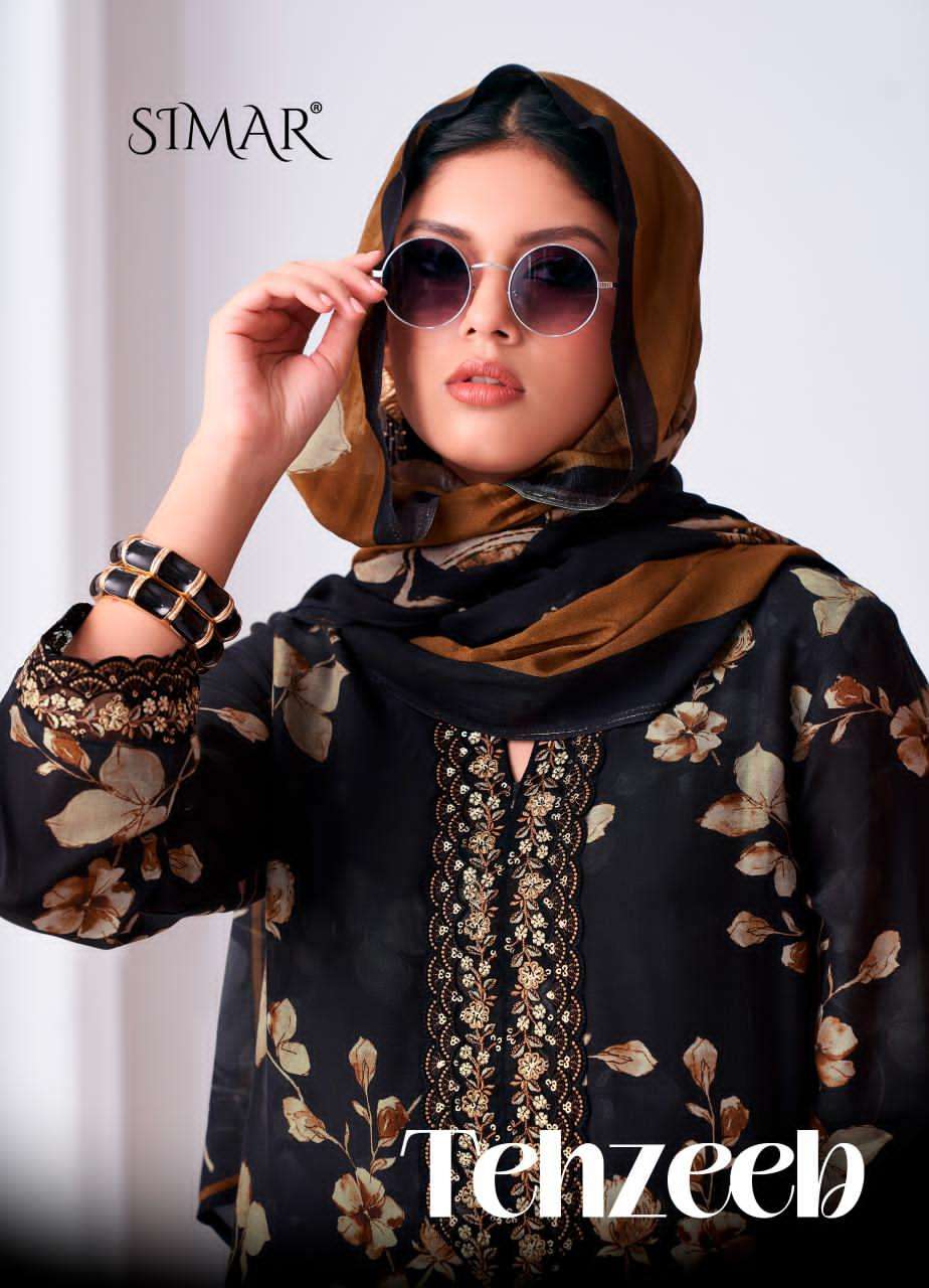 Glossy Tehzeeb Viscose Muslin Dress Material