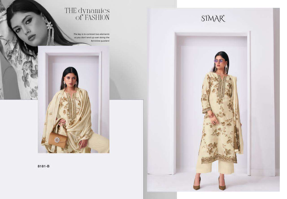 Glossy Tehzeeb Viscose Muslin Dress Material