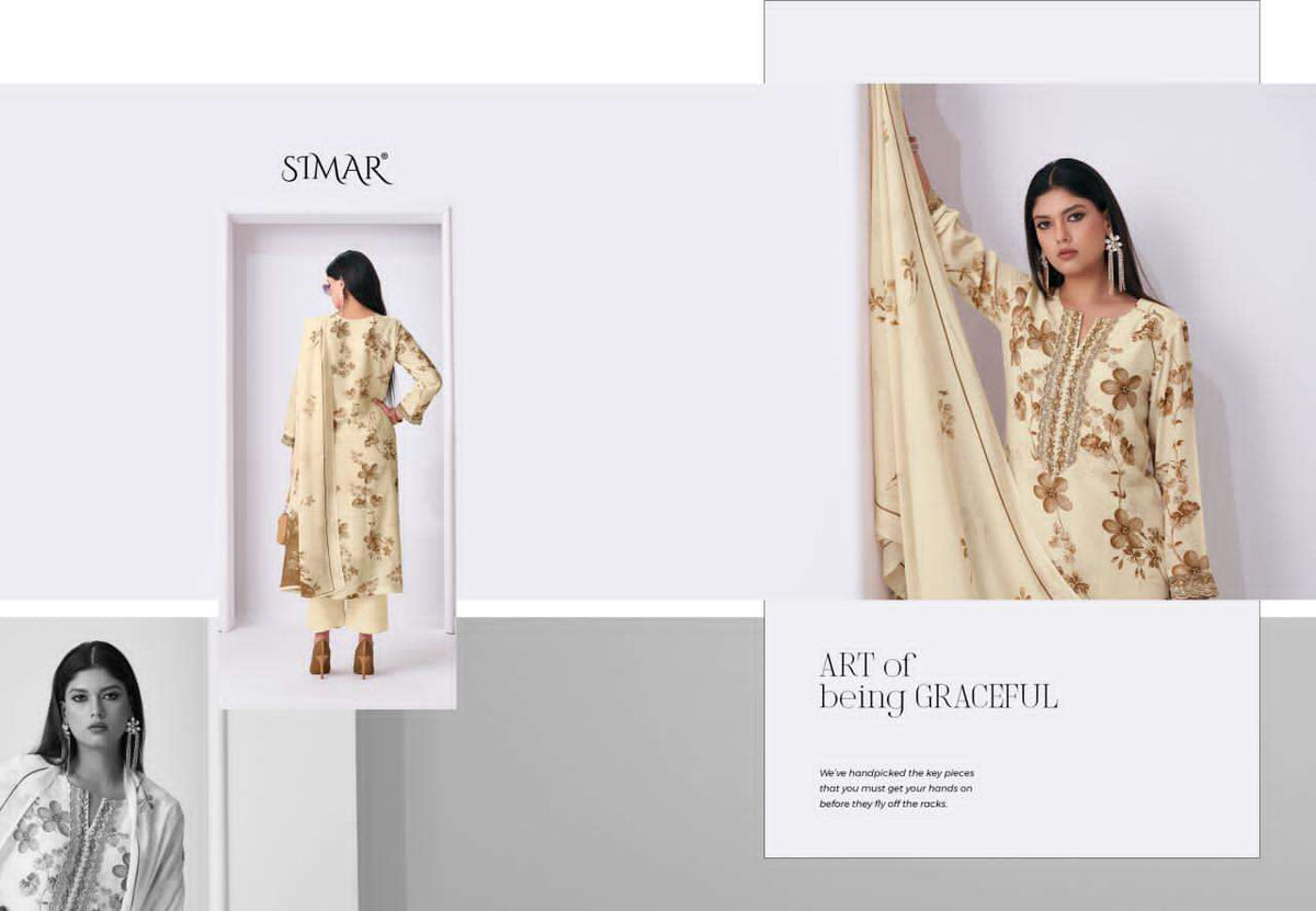 Glossy Tehzeeb Viscose Muslin Dress Material