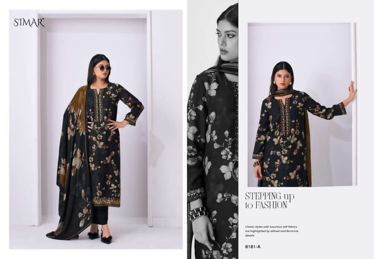 Glossy Tehzeeb Viscose Muslin Dress Material