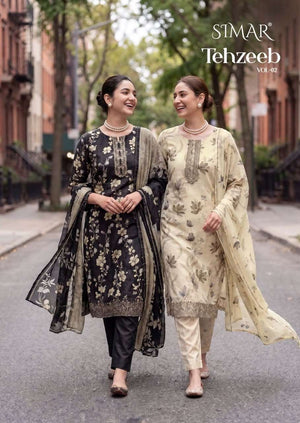 Glossy Tehzeeb Vol 2 Pure Viscose Muslin Dress Material