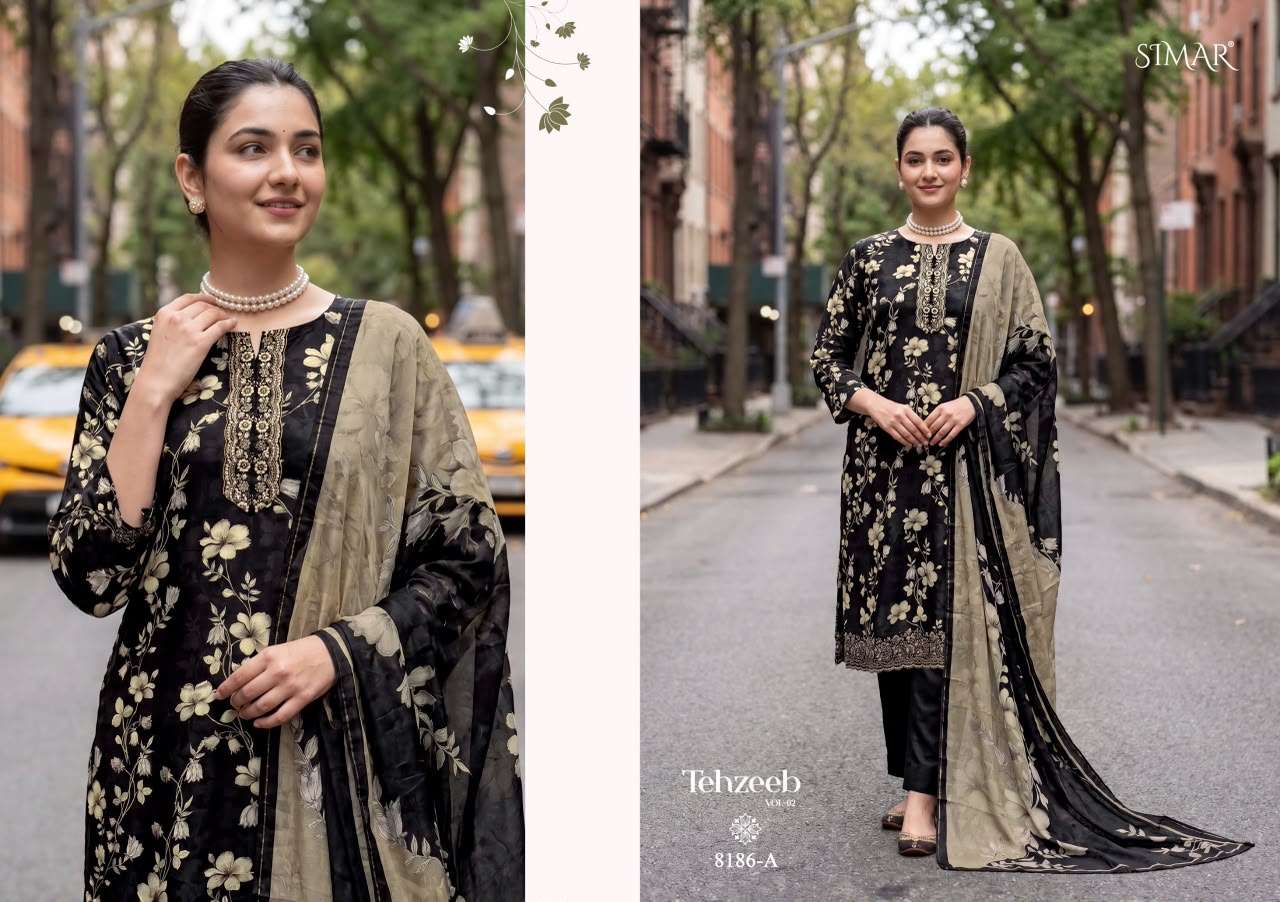 Glossy Tehzeeb Vol 2 Pure Viscose Muslin Dress Material