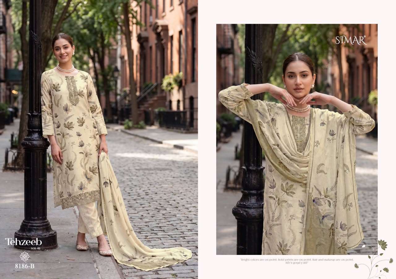 Glossy Tehzeeb Vol 2 Pure Viscose Muslin Dress Material
