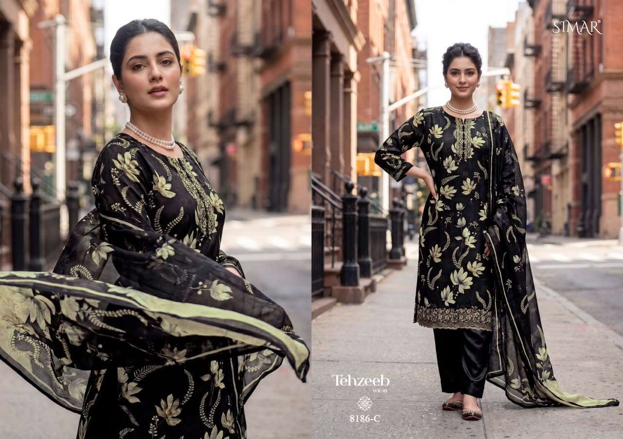 Glossy Tehzeeb Vol 2 Pure Viscose Muslin Dress Material