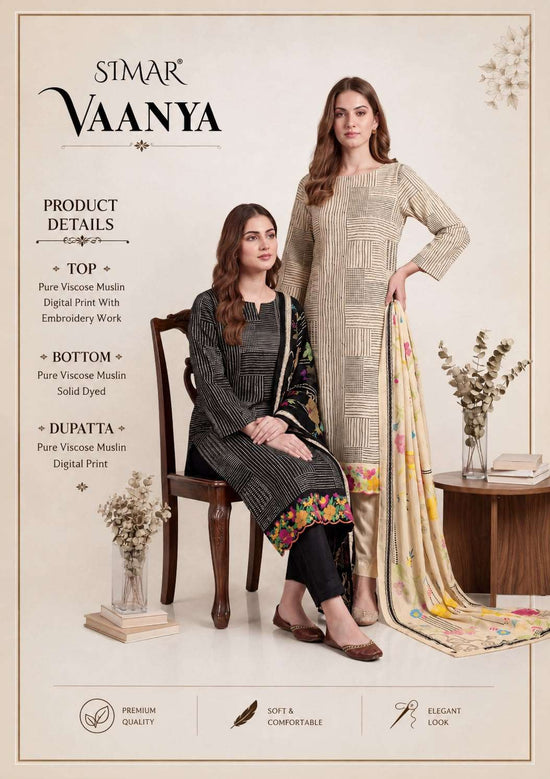 Glossy Vaanya Premium Viscose Muslin Dress Material