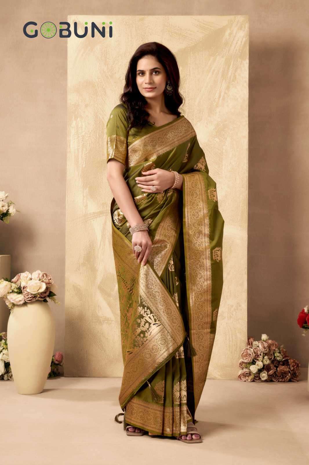 Gobuni Sabyasachi Rich Pallu Silk Saree Collection - Amrah Wholesale