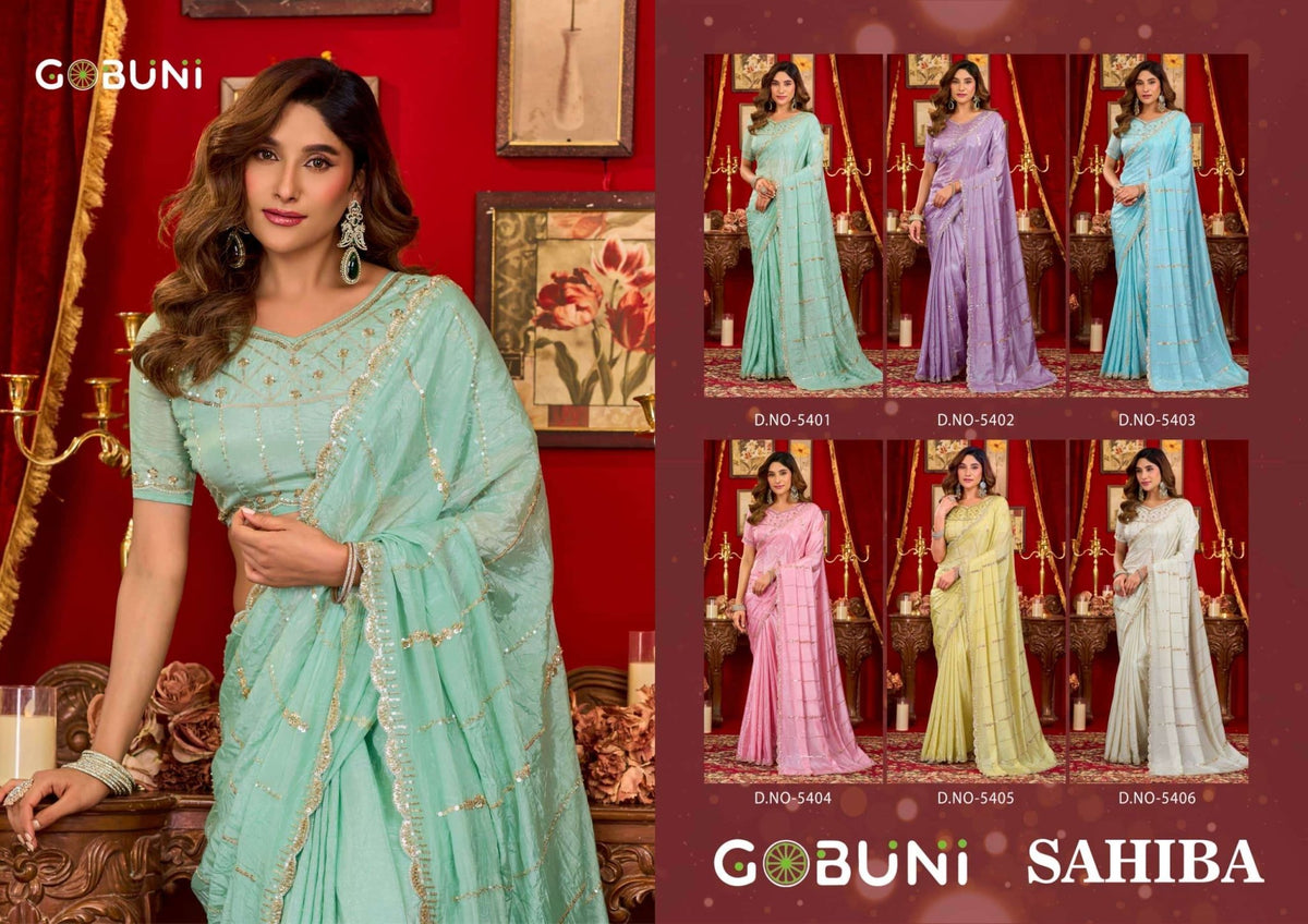 GOBUNI SAHIBA Soft Silk Printed Sarees - Amrah Wholesale