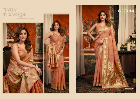 Gobuni Sakshi Superkota Paithani Party Wear Saree - Amrah Wholesale