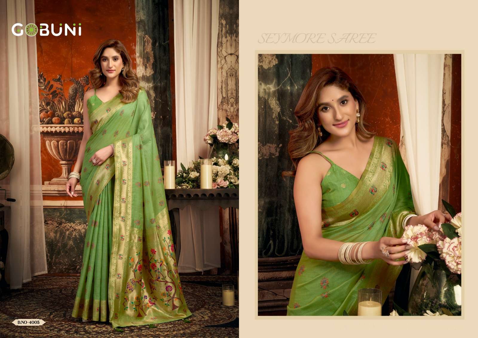 Gobuni Sakshi Superkota Paithani Party Wear Saree - Amrah Wholesale